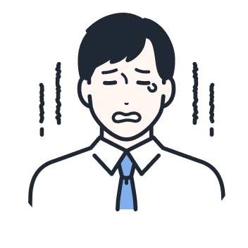 落ち込んでいる男性のイラスト